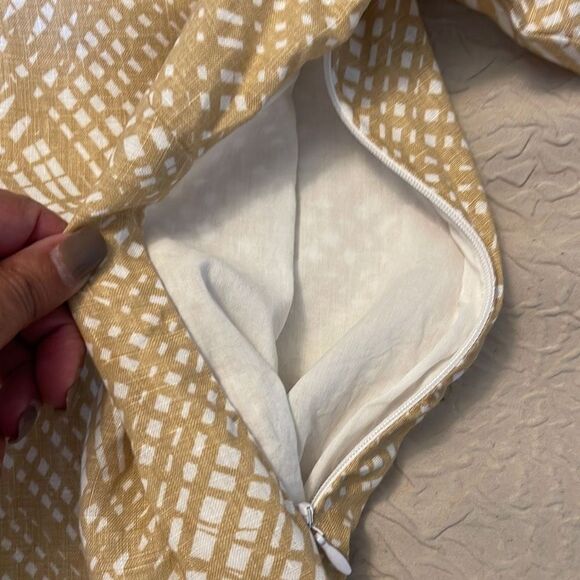 Vineyard Vines Tunic Linen Dress Size 14 Tan Lattice - Picture 5 of 9